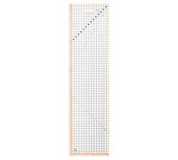Fiskars Righello per Patchwork, 15 x 60 cm, Margine di Cucitura Colorato di 1 cm, Linee di Griglia con Trattino Identificativo Ogni Mezzo Centimetro, Diagonali a 30°, 45° e 60°, Plastica PET, 1066360