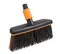 Fiskars Scopa a doppie setole, Testa della scopa, Larghezza: 26 cm, Setole in plastica, Nero/Arancione, QuikFit, 1001417