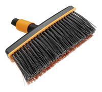 Fiskars Scopa a doppie setole, Testa della scopa, Larghezza: 26 cm, Setole in plastica, Nero/Arancione, QuikFit, 1001417