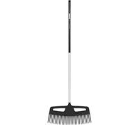Fiskars Scopa per foglie con denti molto resistenti, Lunghezza: 176,5 cm, Larghezza: 61,5 cm, Nero/Arancione, Alluminio/Plastica, XXL, Xact, 1027036