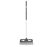 Fiskars Scopa per foglie con denti molto resistenti, Lunghezza: 176 cm, Larghezza: 49 cm, Nero/Arancione, Alluminio/Plastica, L, Xact, 1027037