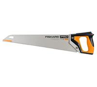 Fiskars Sega a Mano Pro per Legno, Laminati e PVC, Lunghezza della Lama: 50 cm, 9 TPI, Nero/Arancione, PowerTooth, 1062919