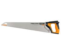 Fiskars Sega a Mano Pro per Legno, Laminati e PVC, Lunghezza della Lama: 55 cm, 7 TPI, Nero/Arancione, PowerTooth, 1062916