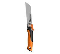 Fiskars Sega Pieghevole a Taglio Tirante Pro, Lunghezza della Lama: 15 cm, 19 TPI, Nero/Arancione, PowerTooth, 1062932