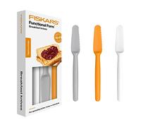 Fiskars Set di coltelli da colazione, 3 pezzi, Plastica, Bianco/Arancione/Grigio, Functional Form, 1016121