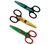 Fiskars Set di forbici per bambini con le creature della palude, 3 Pezzi, 13 cm, Per destrorsi e mancini, A partire da 4 anni, Acciaio inossidabile/Plastica, Verde/Turchese/Giallo, Kidzors, 1003845
