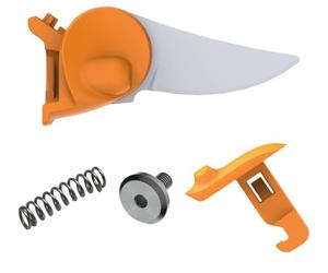 Fiskars Set Pezzi di Ricambio (Lama, Molla, Vite e Blocco) | Per Cesoie DualAction P981, Per Rami Fino a Ø 26 mm, Antiaderente, Acciaio, Arancione, 1080137