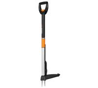 Fiskars SmartFit Estirpatore telescopico | Asta in acciaio inossidabile/Impugnatura in plastica, Nero/Arancione, Lunghezza: 1-1.19 m, 1020125