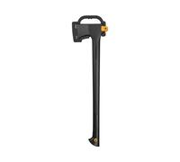 Fiskars Accetta L, Solid, Fodero per la Lama e il Trasporto, Rivestimento Antiaderente, Lama in Acciaio/Manico in Plastica Rinforzata con Fibra di Vetro, Nero/Arancione, A18, 65 cm, 1,6 kg, 1052045