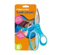 Fiskars Super forbici per bambini - Potenza di taglio per cartone, schiuma, feltro e altro con manici SoftGrip, per artigianato e materiale scolastico, 15,2 cm