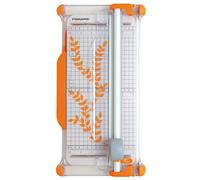Fiskars Tagliacarte con lama rotante portatile, A4, Con linea guida per il taglio, 1003921