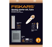 Fiskars Tagliacarte Rotante Set Di Avvio 3 Pezzi Con Base E Righello