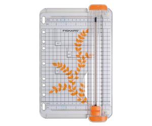 Fiskars Taglierina portatile, A5, con guida per la linea di taglio, SureCut