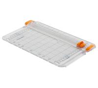 Fiskars Taglierina Portatile, SureCut, A5 Verticale, A4 Orizzontale, Con Guida alle Linee di Taglio, Bianco/Arancione, 1077798