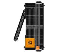 Fiskars - Taglierina portatile SureCut™ riciclata, lunghezza di taglio 30,5 cm, taglierina per carta artigianale e ufficio con linee a griglia, colore: nero