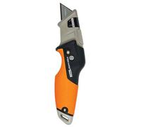 Fiskars Taglierino universale pieghevole, Lunghezza 17 cm, Acciaio inossidabile/Plastica, Nero/Arancione, CarbonMax, 1027224