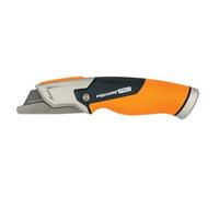 Fiskars Taglierino universale con lama fissa, Lunghezza 18,2 cm, Acciaio inossidabile/Plastica, Nero/Arancione, CarbonMax, 1027222