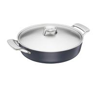 Fiskars Taiten casseruola in alluminio con coperchio, 28 cm, pentola per stufati antiaderente in 100% recyceltem Aluminium, senza PFAS, per tutti i piani cottura, antracite, 1066950