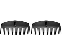 Fiskars Testa di Scopa per Foglie, 23 Rebbi, Utilizzabile con Manico Fiskars Solid, Larghezza: 42 cm, Rebbi in Plastica, Nero, M, Solid, 1063089 (Confezione da 2)