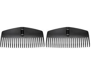 Fiskars Testa di Scopa per Foglie, 23 Rebbi, Utilizzabile con Manico Fiskars Solid, Larghezza: 42 cm, Rebbi in Plastica, Nero, M, Solid, 1063089 (Confezione da 2)