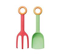 Fiskars Trapiantatore e Forca da giardinaggio per Bambini, Set 2 in 1, Lunghezza: 24 cm, Plastica rinforzata con fibra di vetro, Verde/Arancione e Rosso/Arancione, MyFirst Fiskars, 1062471