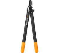 Fiskars Troncarami con Lame Bypass per Legno Verde, Sistema a Ingranaggi PowerGear, Rivestimento Antiaderente, Diametro Taglio: 3,8 cm, Acciaio Temprato, Lunghezza: 55 cm, Nero/Arancione, L74, 1000582