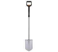 Fiskars Vanga Telescopica a Punta per Terreni Duri e Sassosi, Lunghezza: 111 - 130 cm, Lama in Resistente Acciaio al Boro, Nero/Arancione, Xact, 1066732