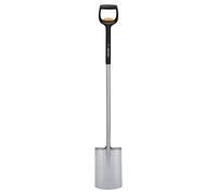 Fiskars Vanga Telescopica per Terreni Morbidi e Poco Sassosi, Quadra, Lunghezza: 111 - 130 cm, Lama in Resistente Acciaio al Boro, Nero/Arancione, Xact, 1066733