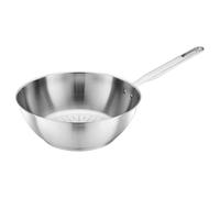 Fiskars Wok, Ø 28 cm / 4,5 L, All Steel, Padella non rivestita, Adatto a tutti i piani cottura, Acciaio inossidabile riciclato, Argento, 1065629