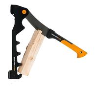 Fiskars X-Series Set Spaccalegna, con Supporto a Parete e Machete WoodXpert XA3, per Legna da Ardere e Rami, 1079159