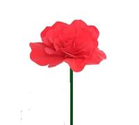 Fiskenet Fiori giganti con stelo, 1 fiore artificiale, 46 cm, lunghezza stelo 150 cm, decorazione ad arco da parete (45,7 cm rosso), 150cm flower 121