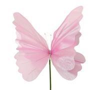 Fiskenet Fiori giganti per decorazione e farfalla, 1 pezzo, stelo lungo 48,3 cm, Flores Gigantes para Decoracion (farfalla rosa)