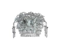 Fiskenet Grandi diademi da donna, corone per donne, feste regina, copricapo, Medio, Metallo