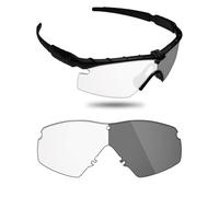 Fiskr Lenti non polarizzate di ricambio compatibili con occhiali da sole Oakley Si M Frame 2.0 OO9047, resistenti agli urti e vestibilità perfetta, fotocromatiche da trasparente a grigio