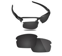 Fiskr Lenti polarizzate di ricambio compatibili con occhiali da sole Oakley Flak XS OJ9005, resistenti agli urti e vestibilità perfetta, Nero classico., Taglia unica