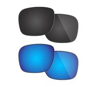 Fiskr Lenti polarizzate di ricambio compatibili con occhiali da sole Oakley Fuel Cell OO9096, resistenti agli urti e vestibilità perfetta, nero classico e blu ghiaccio