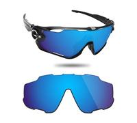 Fiskr Lenti polarizzate di ricambio compatibili con occhiali da sole Oakley Jawbreaker OO9290, resistenti agli urti e vestibilità perfetta, Blu ghiaccio, Taglia unica