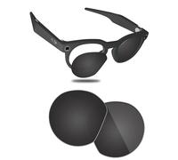 Fiskr Lenti polarizzate di ricambio compatibili con occhiali da sole Oakley Meta HSTN OW8002 da 51 mm, resistenti agli urti e vestibilità perfetta, colore nero classico