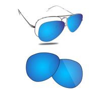 Fiskr Lenti polarizzate di ricambio compatibili con occhiali da sole Ray-Ban RB3689 da 58 mm, resistenti agli urti e vestibilità perfetta, blu ghiaccio