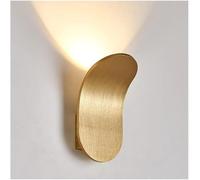Fissaggi dell'illuminazione a parete, luce murale a forma di forma spazzolata minimalista, moderne applique a parete in alluminio, lampada da parete interna vintage per barra per barrede per bar