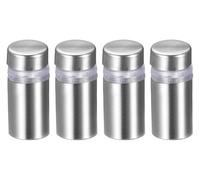 Fissaggi in vetro 6 pezzi/4 pezzi di elementi di fissaggio in vetro da 12 mm in acciaio inossidabile, distanziali pubblicitari in acrilico, chiodi, viti di fissaggio for cartelloni pubblicitari.(4pcs)