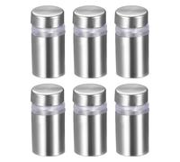 Fissaggi in vetro 6 pezzi/4 pezzi di elementi di fissaggio in vetro da 12 mm in acciaio inossidabile, distanziali pubblicitari in acrilico, chiodi, viti di fissaggio for cartelloni pubblicitari.(6pcs)