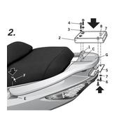 SHAD TOP MASTER KYMCO XCITING 500 R/ABS Raccordo topcase, nero