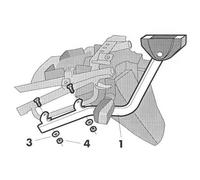 SHAD TOP MASTER SUZUKI BANDIT N600 Raccordo topcase, nero, taglia 65 cm