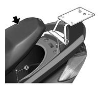SHAD TOP MASTER YAMAHA CYGNUS 125 Raccordo topcase, nero, taglia 25 cm