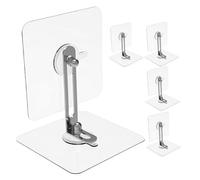 Fissaggio Antiribaltamento per Mobili senza Foratura 5 Set | Armadi e Cassettiere, Argento in Acrilico e Acciaio Inox, Protezione per Ragazzo Ragazza