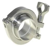 fissaggio della pinza sanitaria inossidabile, Guarnizione in silicone PTFE con ghiera saldata 304 SS, dimensioni multiple, confezione da 4(Ptfe Gasket,19mm-K50.5Clamp)