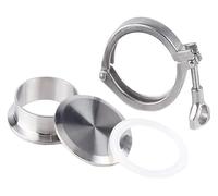 fissaggio della pinza sanitaria inossidabile, Kit guarnizioni in silicone for tappo terminale con ghiera in acciaio inossidabile, diametro esterno 19-154 mm, confezione da 4(114mm x Ferrule 130)