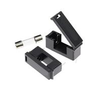 Fissaggio fusibile tipo B/L/X-A 5 * 20MM 6A250V Fissaggio nero con coperchio nero Blocchi fusibili Montaggio su pannello PCB Scatole fusibili(5PCS,5A)