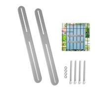 Fissaggio per Cassette Postale per Recinzione, Montaggio Su Recinzione per Cassette Postali, Fissaggio A Picchetto in Metallo per Cassette Postali, Argento, 280mmx24mm